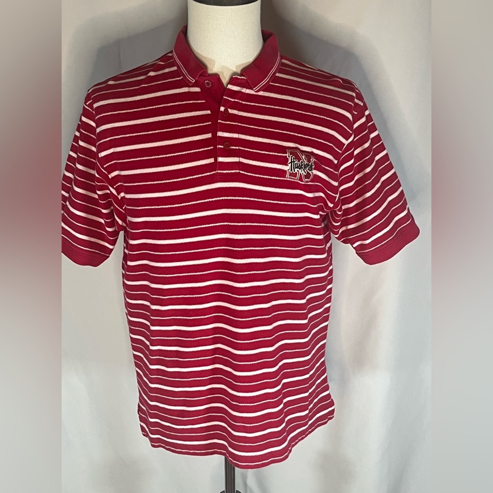 Gear For Sports Nebraksa Cornhuskers Pique Knit Vintage Men’s Polo